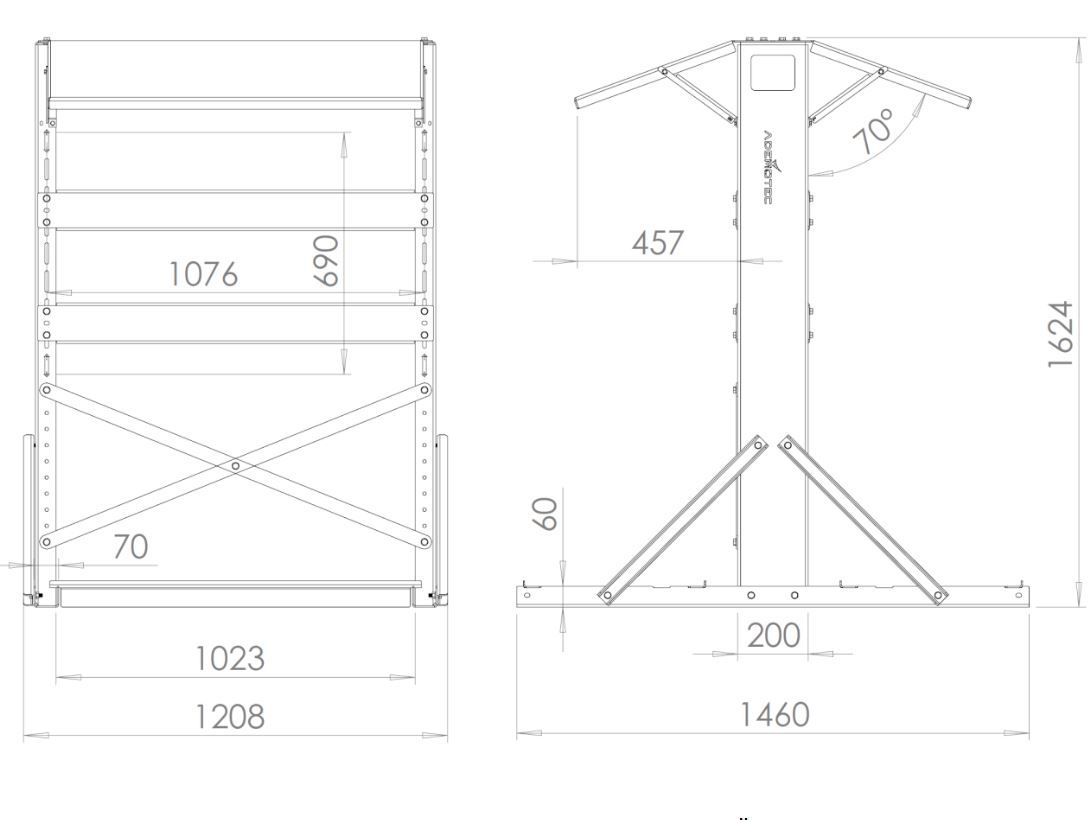 ADEMOTEC 500104901 I-Shelter Twin Shelter L, für zwei PV Wechselrichter, Abnahmemenge 5 Stück