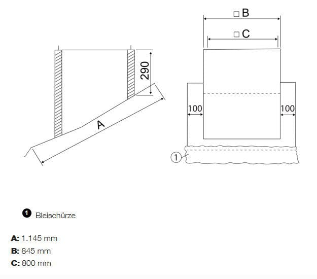 Maico SDS 50 Flachdachsockel zur Montage von Dachventilatoren auf Ziegeldächern, serienmäßige Ausführung bis 30° Dachneigung, DN 500mm