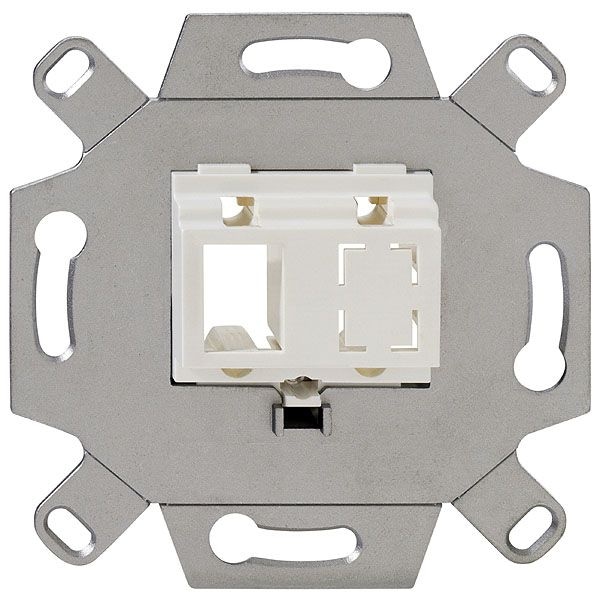 Rutenbeck 228000000 Montageadapter, LC-D/SC, 2-fach, reinweiß , für TAE-Abdeckungen