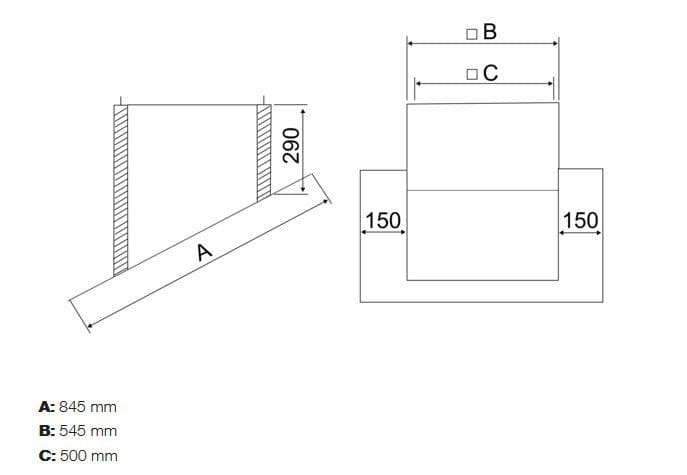 Maico SOWT 25 Schrägdachsockel zur Montage von Dachventilatoren aufWell- und Trapezdächer, serienmäßige Ausführung bis 30°Dachneigung, DN 250 mm