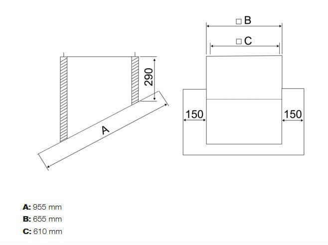 Maico SOWT 35 Schrägdachsockel zur Montage von Dachventilatoren auf Well- und Trapezdächer, serienmäßige Ausführung bis 30°Dachneigung, DN 350 mm