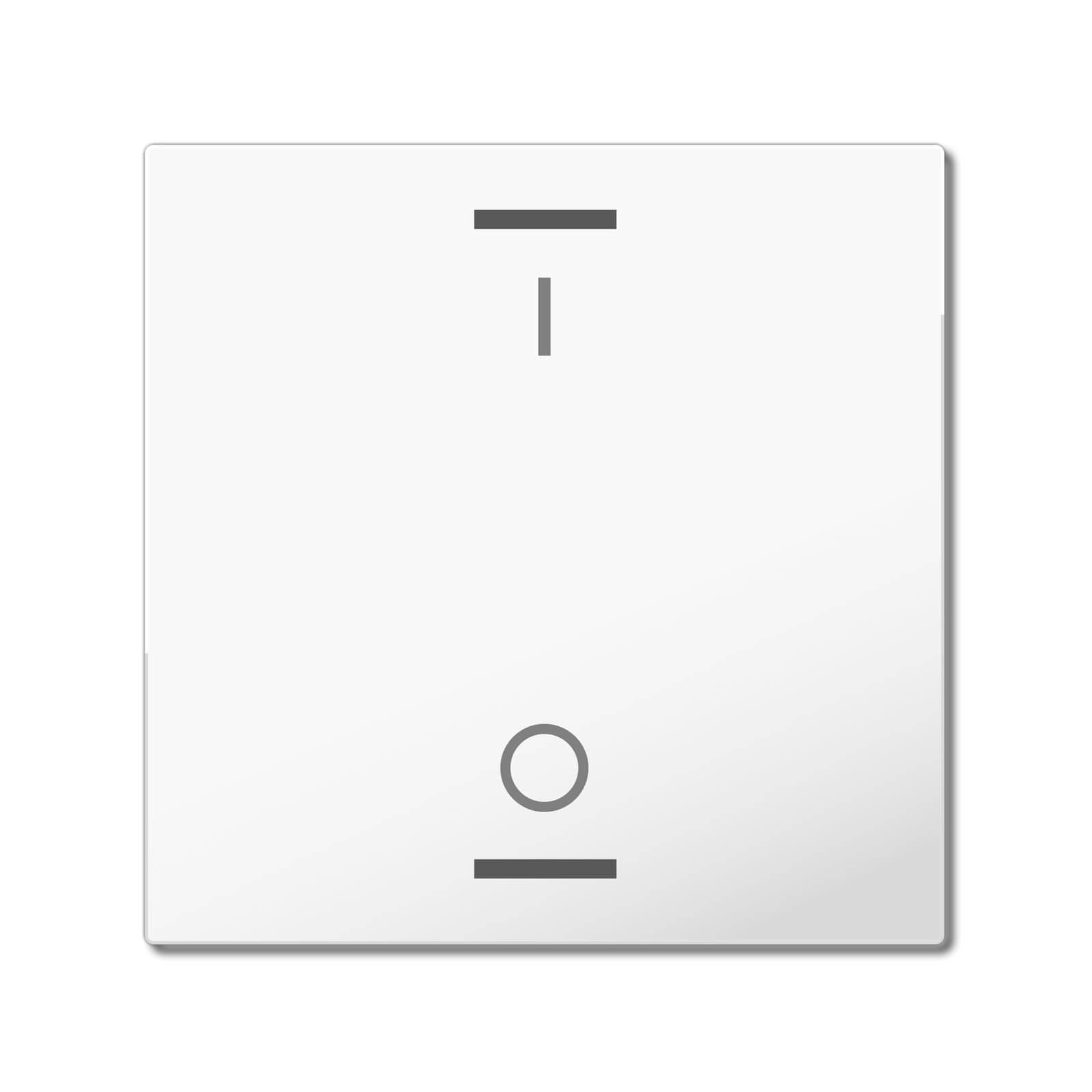 MDT BE-TAL55W102.B1 MDT Wippe für KNX Taster Light 55 1-fach, Reinweiß glänzend, Schalten