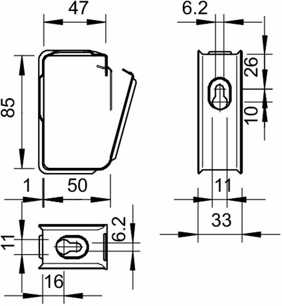 OBO Bettermann 2031/M30FS Grip "M" Sammelhalterung bis 30 Leitg. (3x1,5mm²)