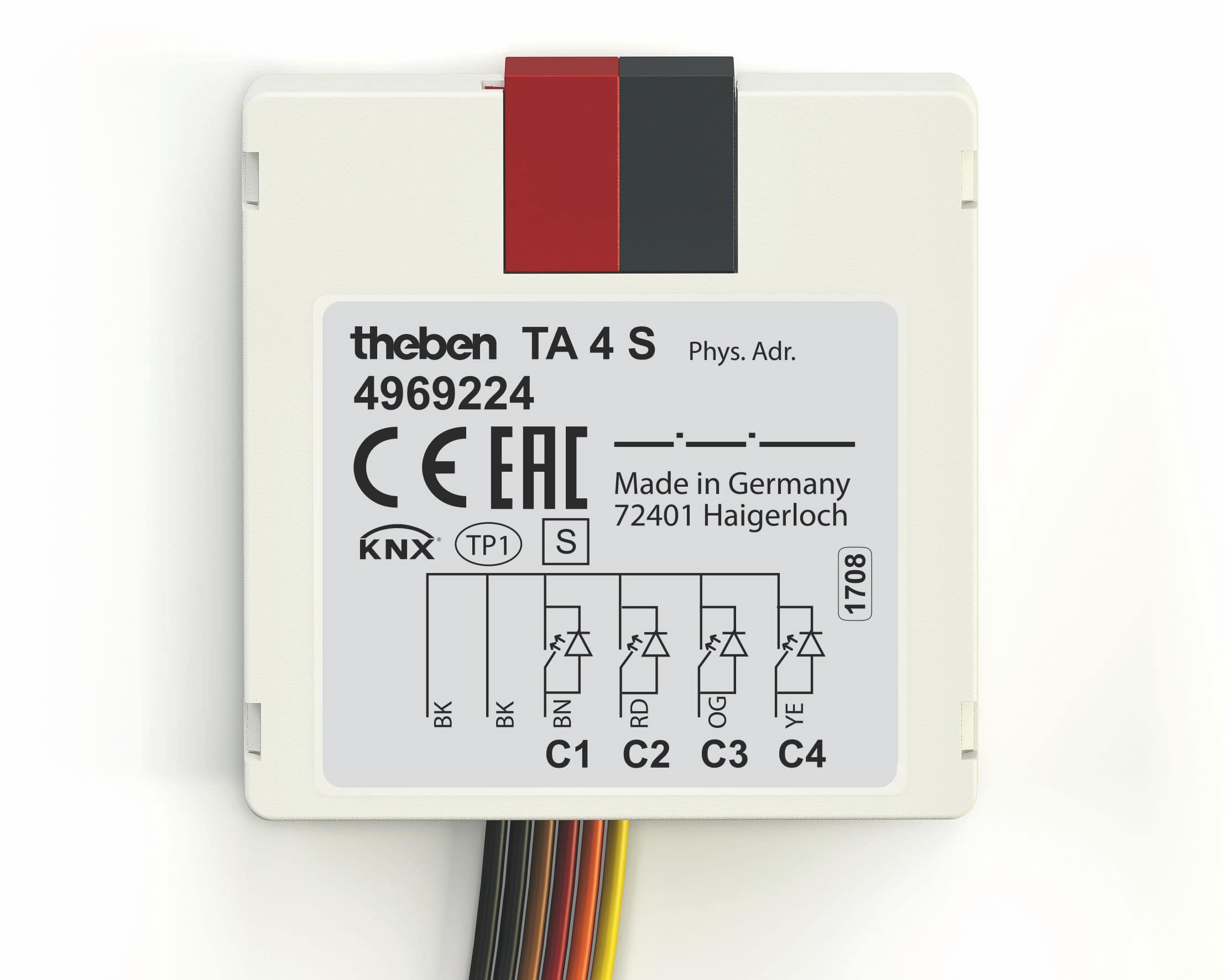 Theben 4969224 TA 4 S KNX Tasterschnittstelle Binäreingang 4-fach