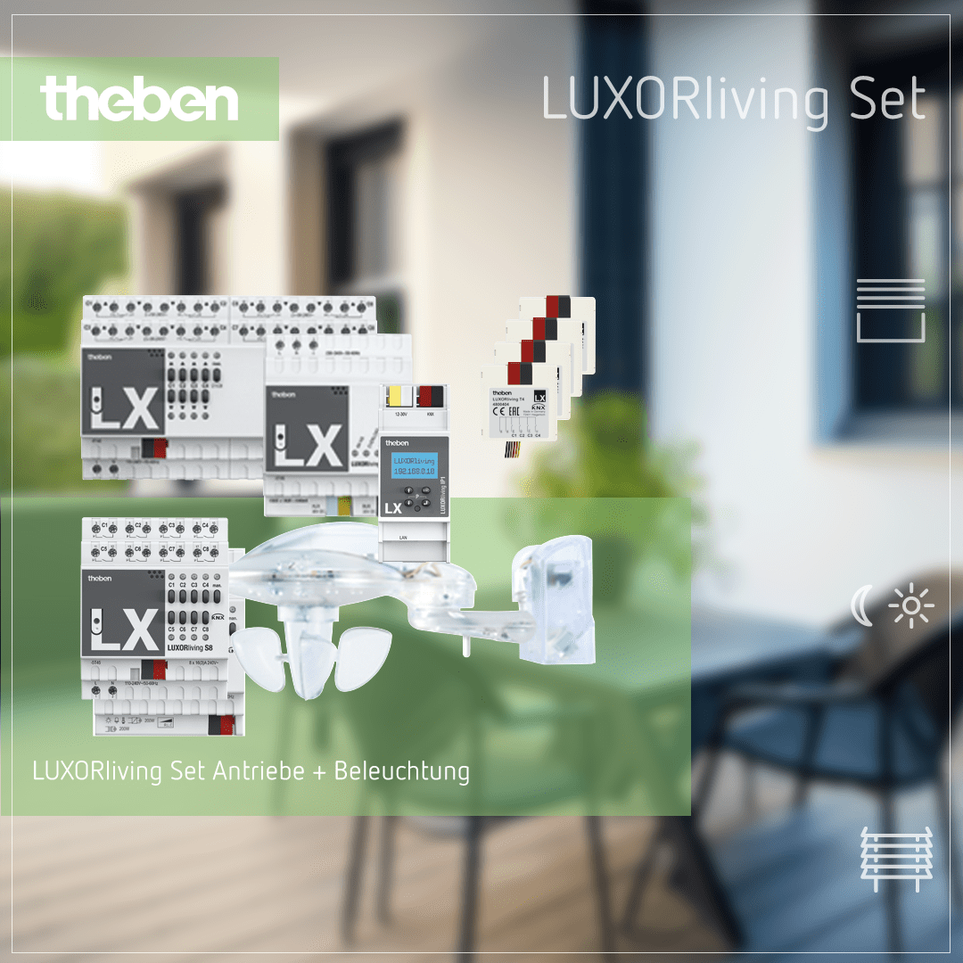 Theben LUXORliving 'Antrieb & Beleuchtung' SET für intelligente Steuerung von Jalousien und Licht