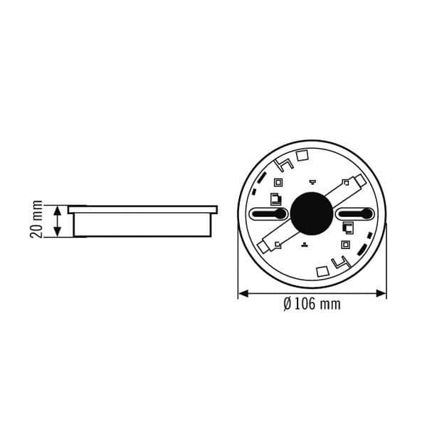 Esylux ER10018992 Aufputzdose für Protektor K- Rauchmelder