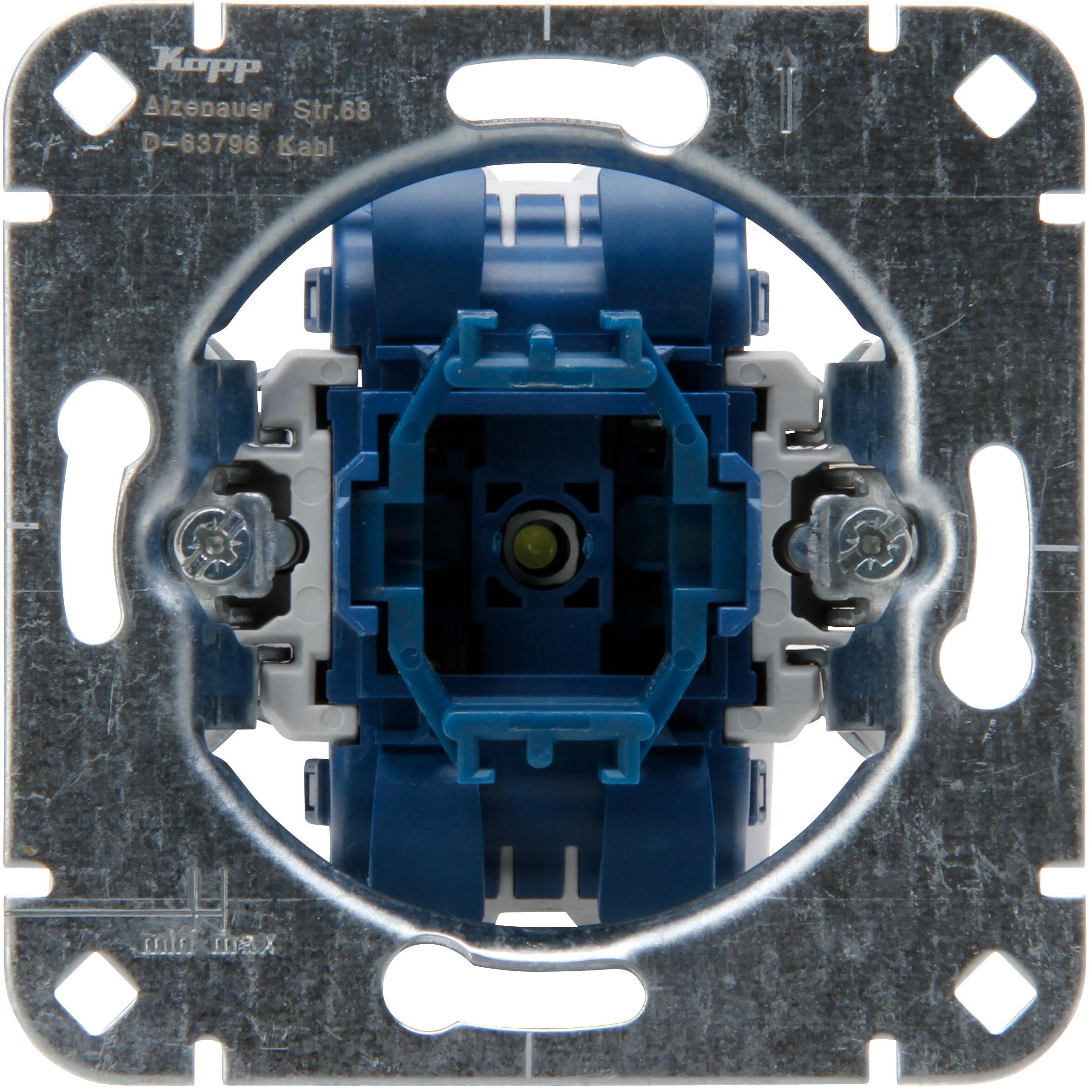 Kopp 508600001 Kontrollschalter (Aus-/Wechsel) mit Beleuchtung, 10AX, 250V UP