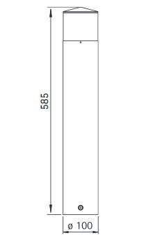 Albert 622240 LED-Pollerleuchte 10W, Höhe 0,58m, anthrazit