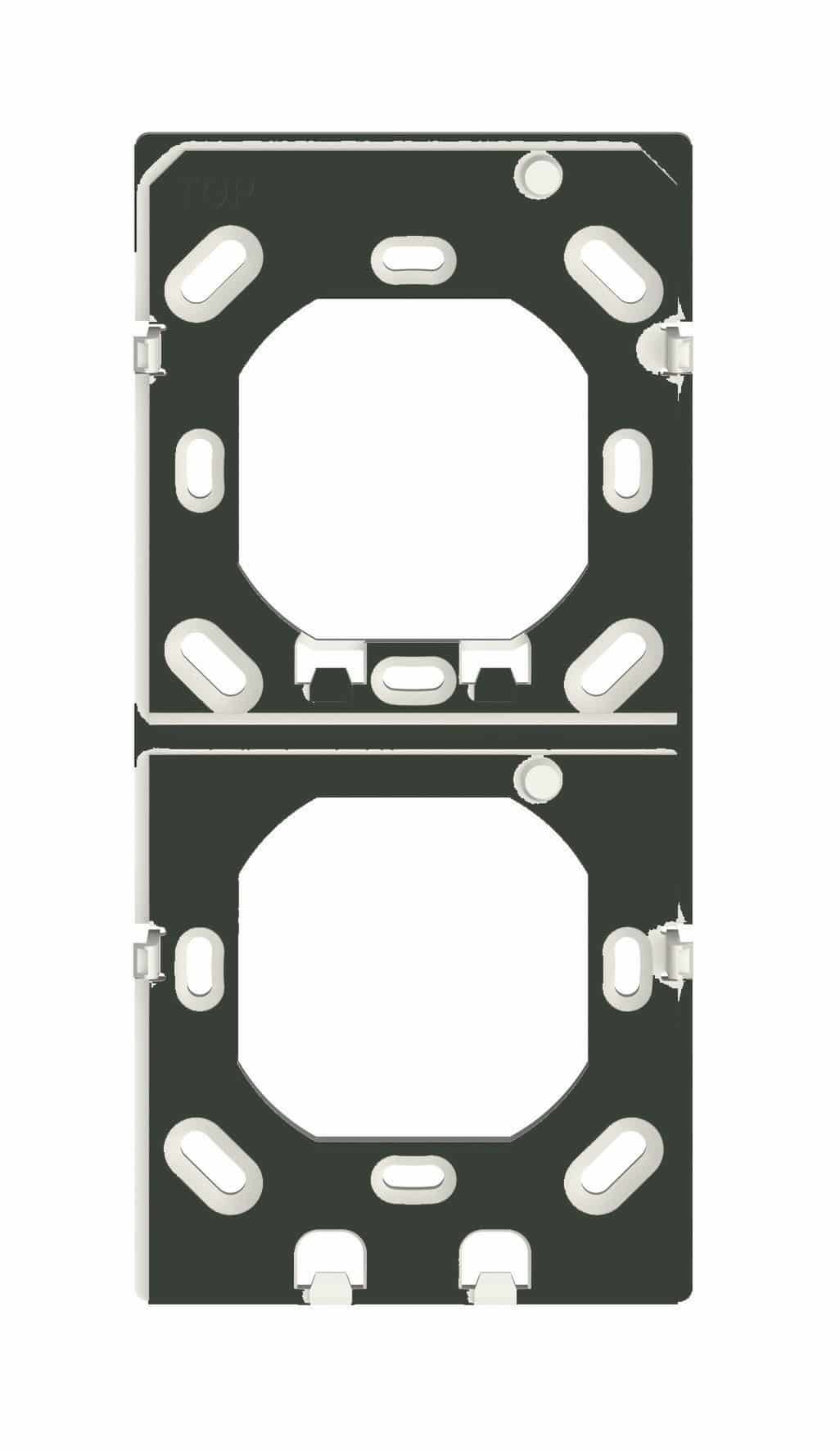 Theben 9070855 Montageplatte 2-fach iON BK Zur Montage von zwei iON Tastsensoren, schwarz