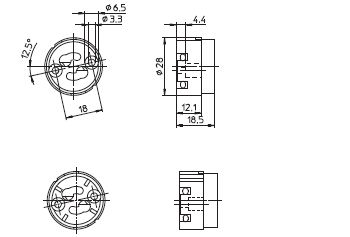 Houben 502111 GU10-, GZ10-Fassung, für Hochvolt-Leuchten