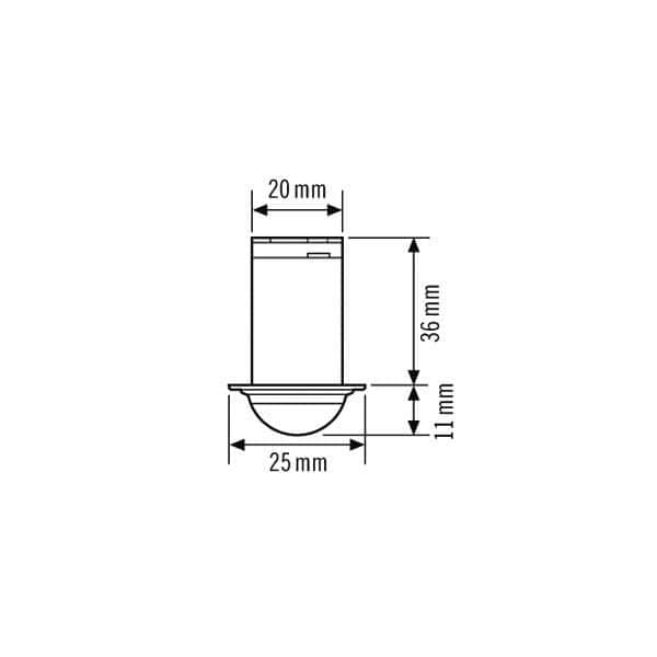 Esylux EP10425851 Mini-Einbau-Bewegungsmelder MD-C360i/6