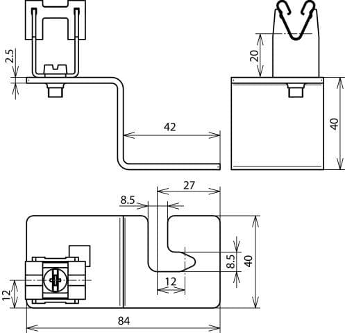 Dehn + Söhne 223 021 Dachleitungshalter für Trapez-Dach