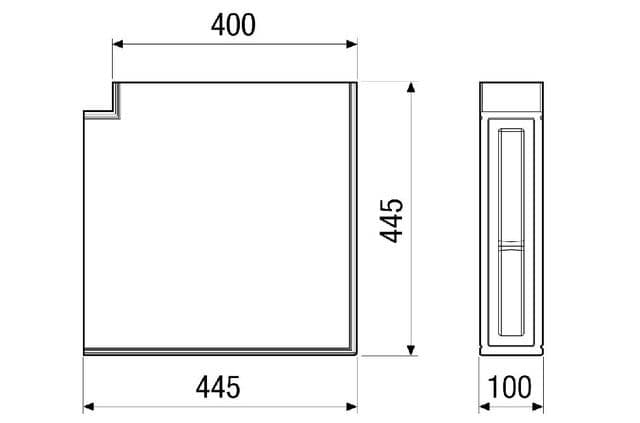 Maico PP45LEW90 Laibungselement-Winkel 90° für PP 45 LE