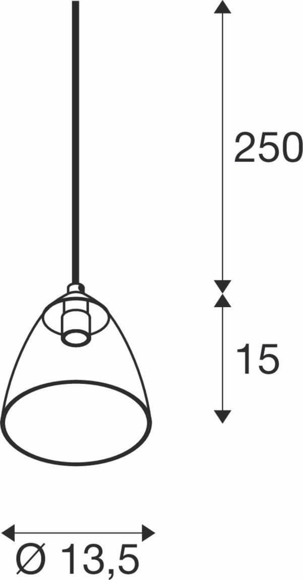 SLV 1006160 Pendelleuchte PARA CONE GL GU10