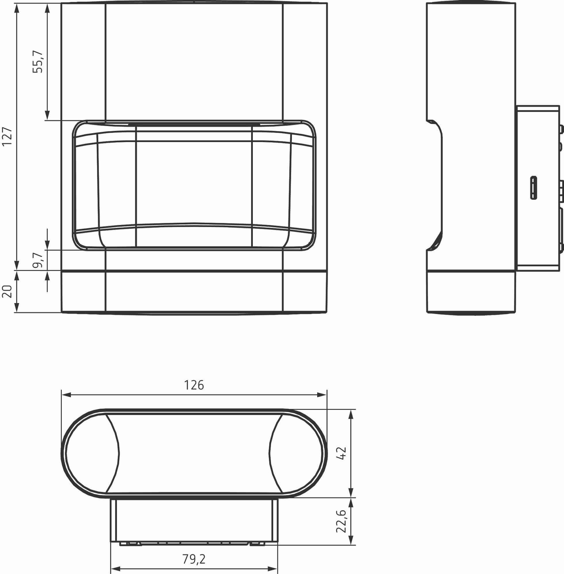 Theben 1020902 theLeda D SU AL LED-Strahler , 14W mit Bewegungsmelder, Aluminium