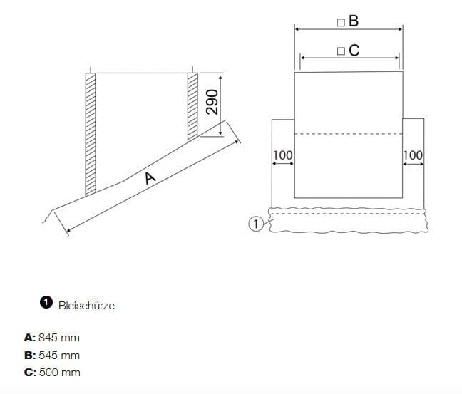 Maico SDS 25 Flachdachsockel zur Montage von Dachventilatoren auf Ziegeldächern, serienmäßige Ausführung bis 30° Dachneigung, DN 250 mm