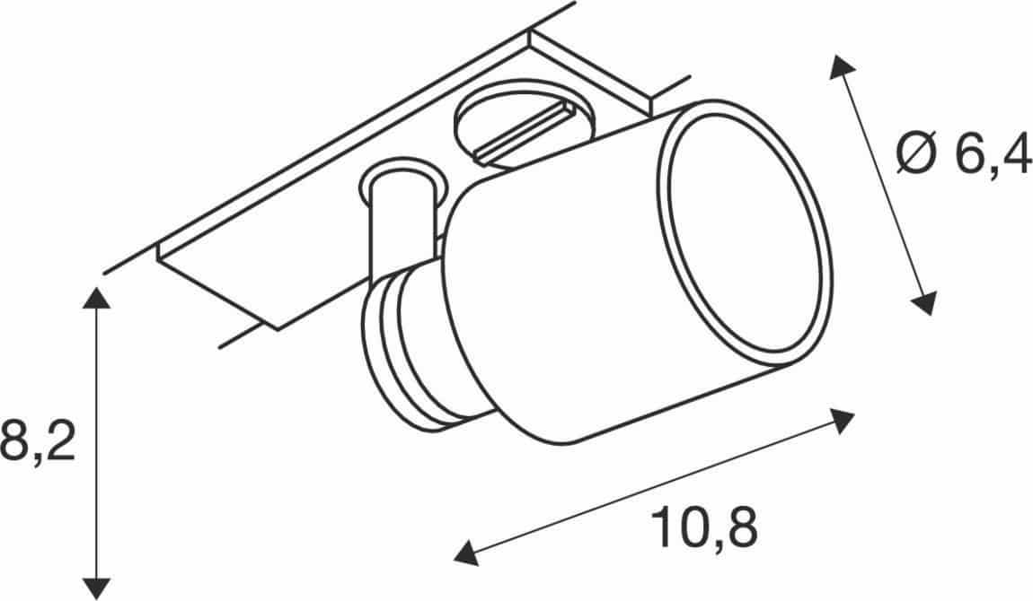 SLV 1001868 PURI TRACK GLAS 1Phasen-HV-Strahler, GU10, ohne Leuchtmittel