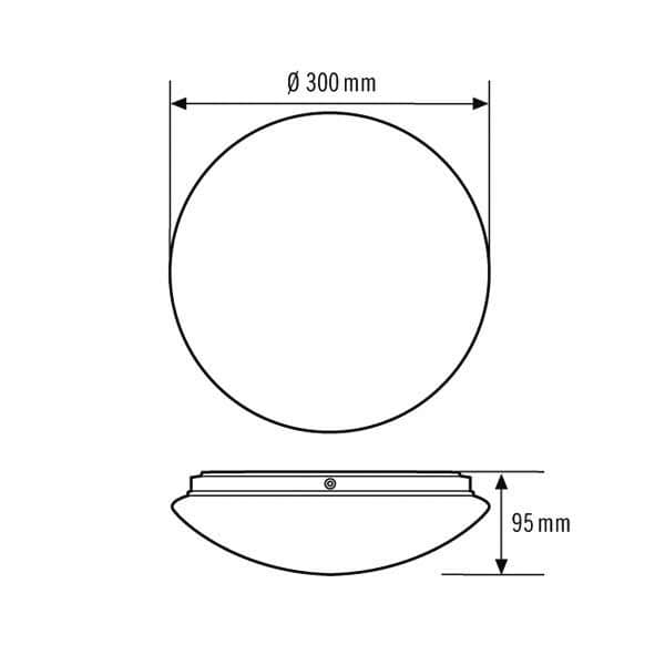 ESYLUX EO10850011 LED-Wand- und Deckenleuchte 12 W