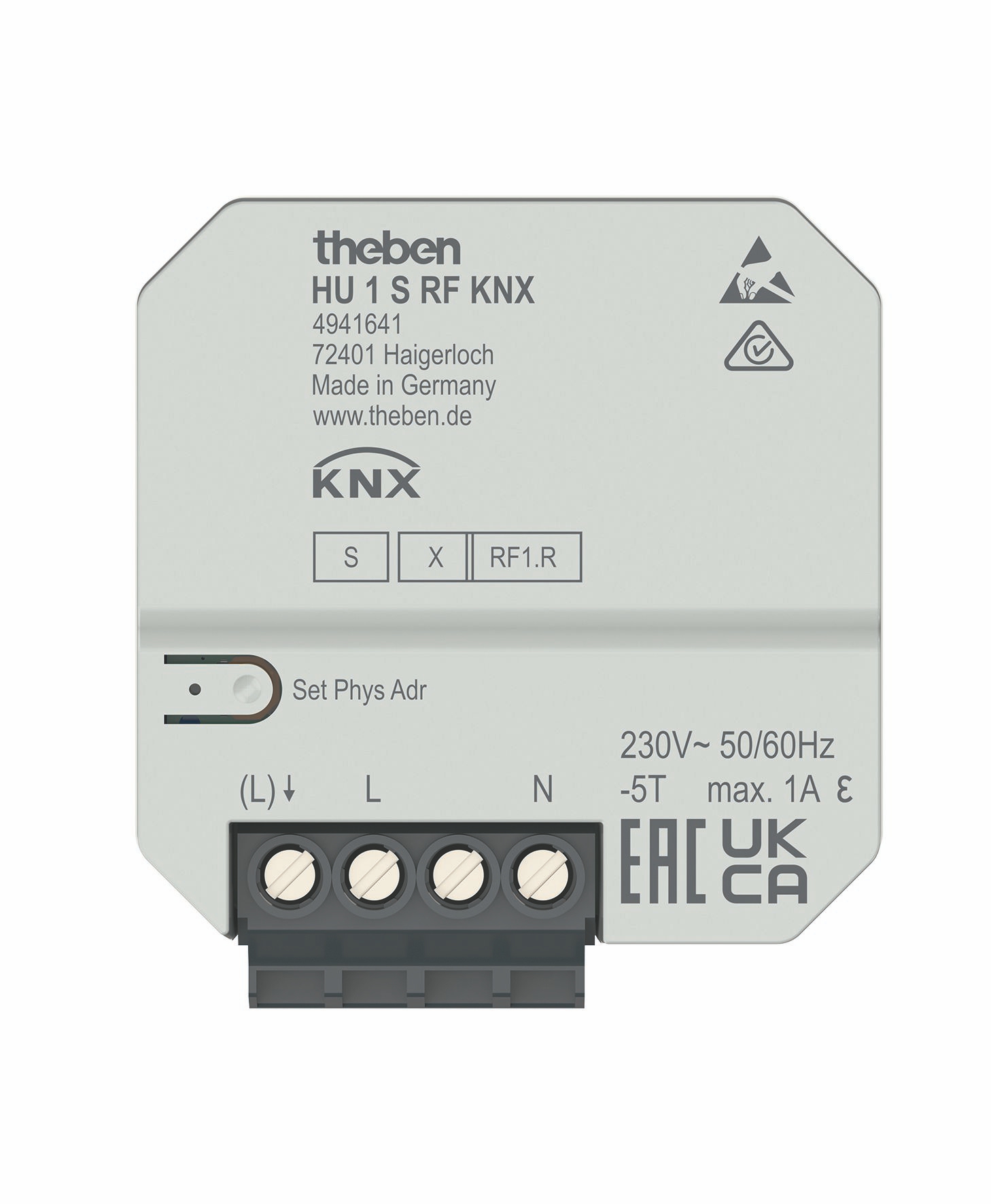 Theben 4941641 HU 1 S RF KNX 1-fach Funk-Heizungsaktor UP, KNX Data Secure