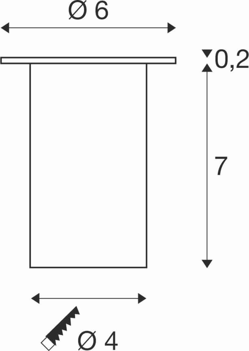 SLV 227462 Bodeneinbaustrahler Lichtpunkt 12V/ mit LED 0,3W