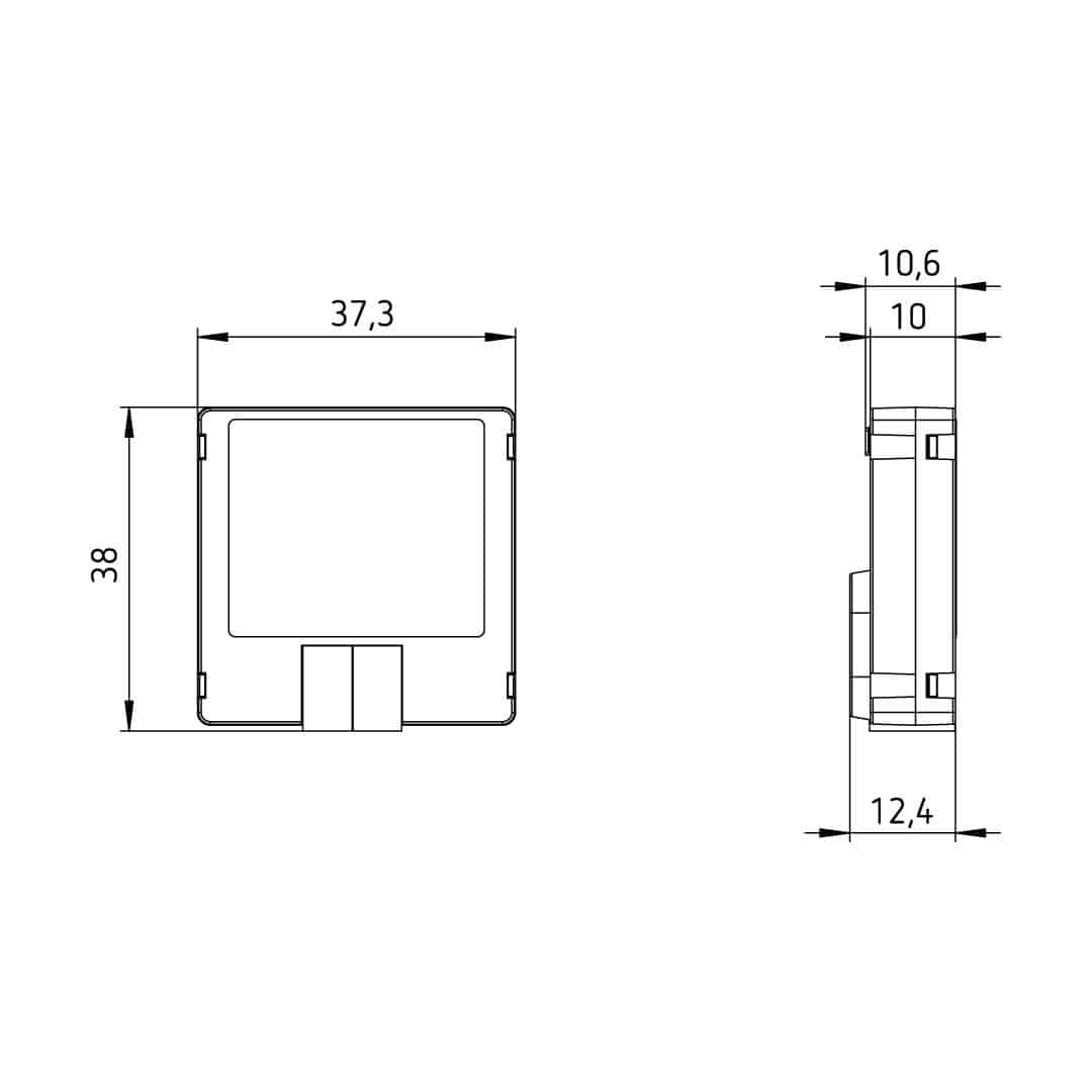 Theben 4800404 LUXORliving T4, 4-fach Binäreingang-Tasterschnittstelle, Softwarefunktionen Schalter/Taster, Dimmen, Jalousie