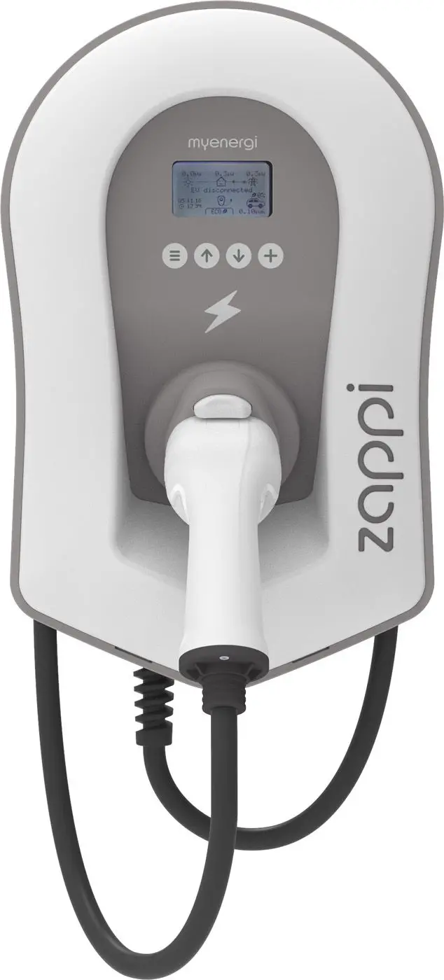 myenergi ZAPPI-2H22TW-T Wallbox 22 kW (3-phasig), WLAN, festes Ladekabel, mit integriertem Hub