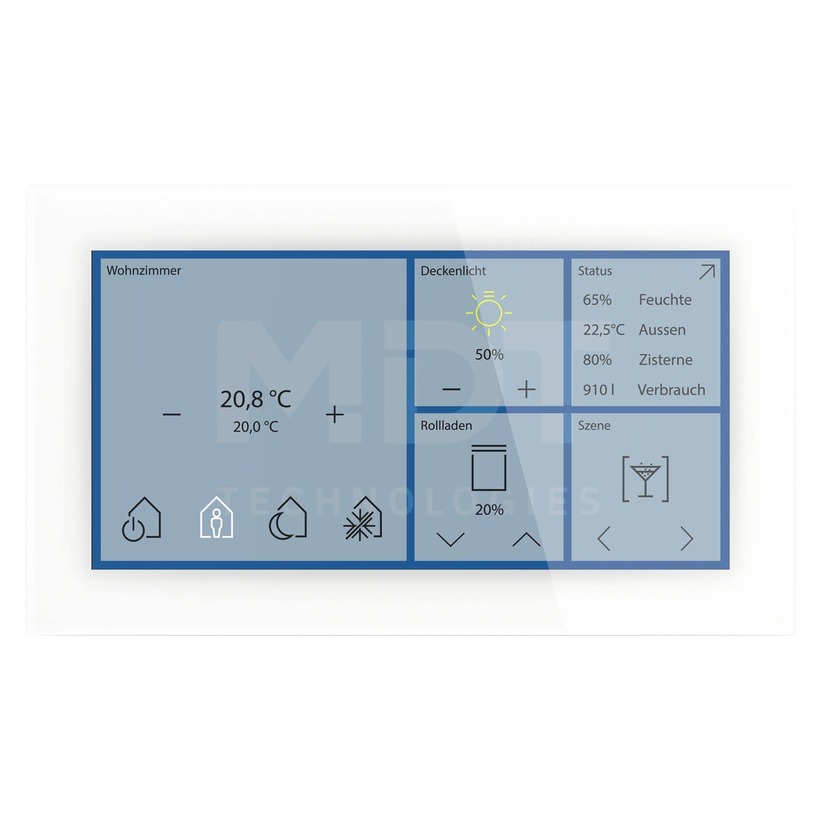 MDT BE-GTS06TW.01S KNX Glas Touch Smart 6 Zoll, KNX Secure, Weiß