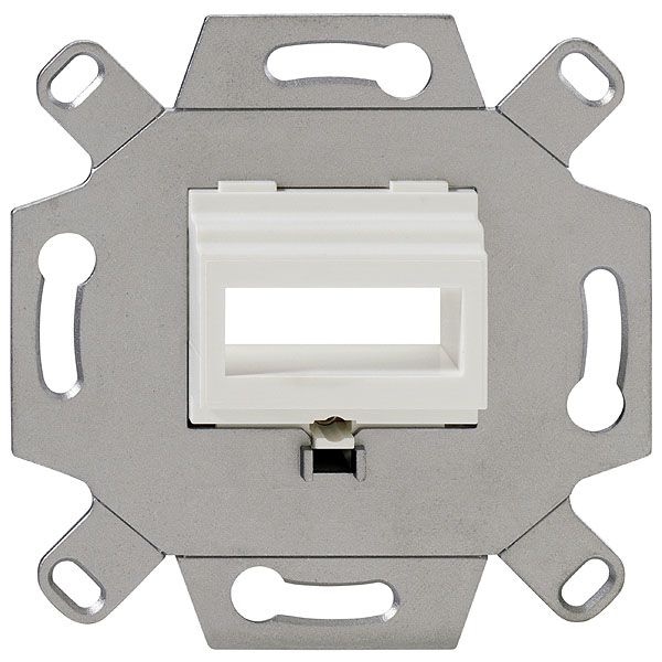 Rutenbeck 228000100 Montageadapter, SC-D/LC-Quad, 2-fach, reinweiß , für TAE-Abdeckungen