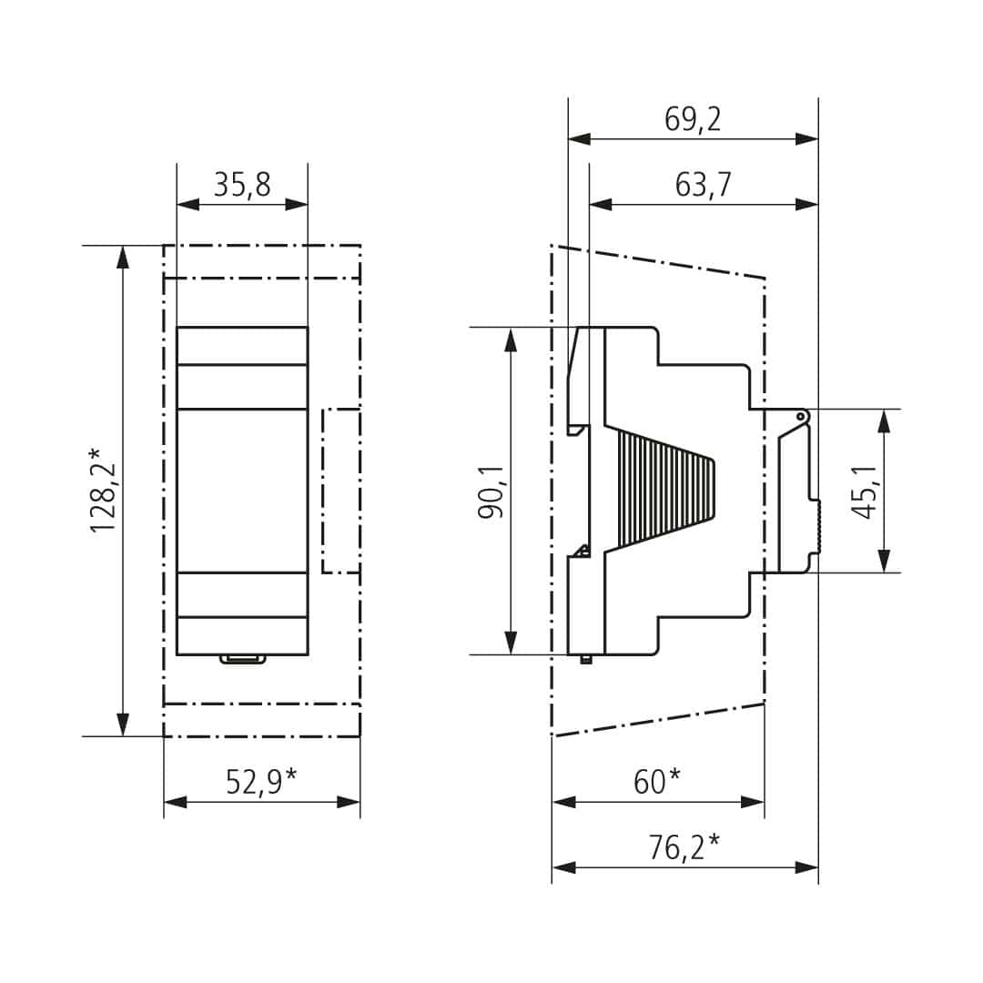 Theben 4800495 LUXORliving IP1, Systemzentrale für das KNX Smart-Home System LUXORliving, Ethernet- und Bus-Schnittstelle