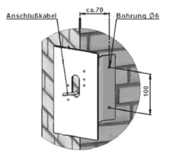 Albert 661006 Eckbock für Wandleuchten, schwarz