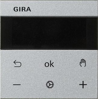 Gira 539326 System 3000 Raumtemperaturregler Display System 55 Farbe Alu