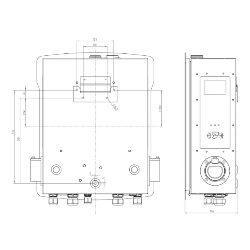 Walther Werke 98603314E Wallbox smartEVO duo connect+ mit 2 Ladekupplungen max. 22kW, eichrechtskonform, 4G Modem, PLC und EEBUS