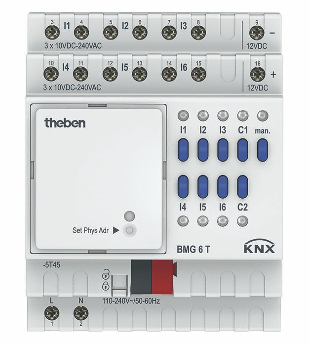 Theben 4930230 BMG 6 T KNX Binäreingang 6-fach, Grundgerät