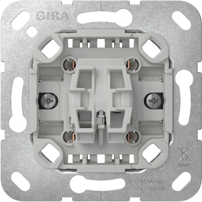 Gira 383700 Tastschalter 10 AX 250 V~ Kreuzschalter ohne Befestigungskrallen