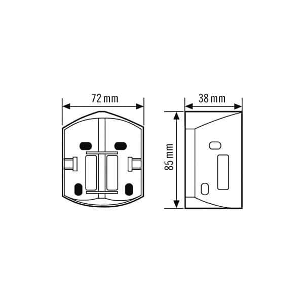 ESYLUX EM10016110 Ecksockel für Bewegungsmelder der RC-Serie