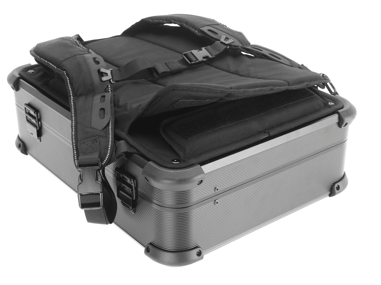 Cimco 17 3000 CimPack leer / unbestückt, Kombination aus Rucksack und Werkzeugkoffer, schwarz, Aluminium