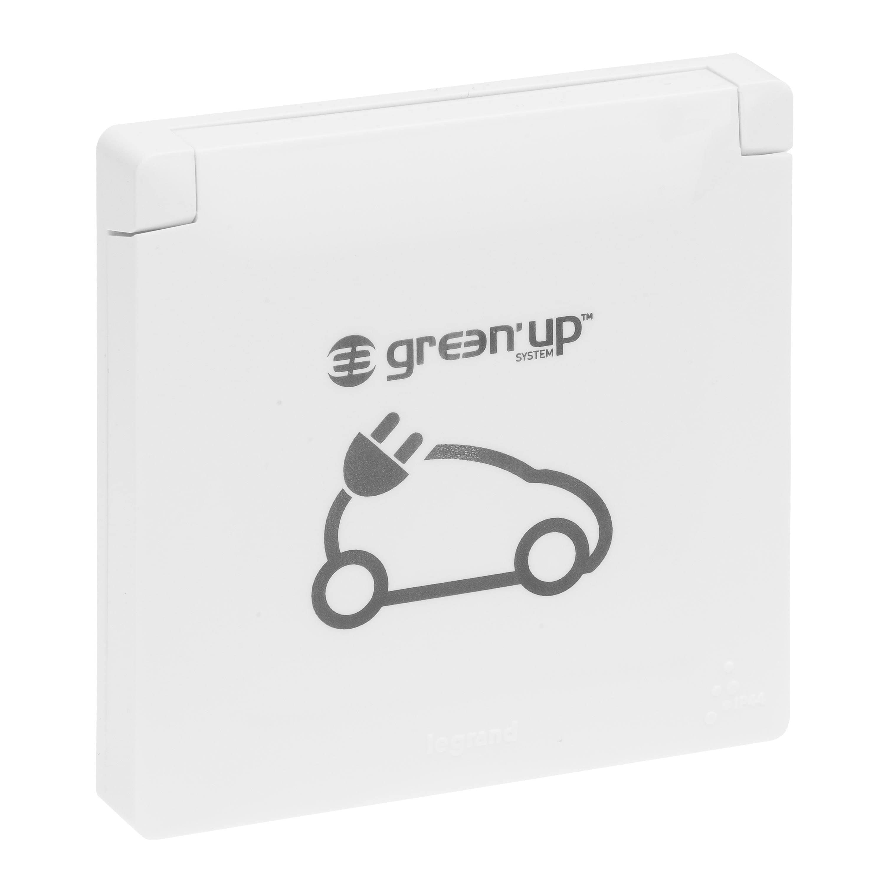 Legrand 765217 SEANO Green'Up Komplettgerät Schutzkontakt- Steckdose, 16 A, 250 V, EV – Mode 1 und Mode 2, für Elektrofahrzeuge, Ultraweiß