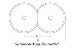 THPG 100612 Systemabdeckung Außenteil vollflächig Weißglas