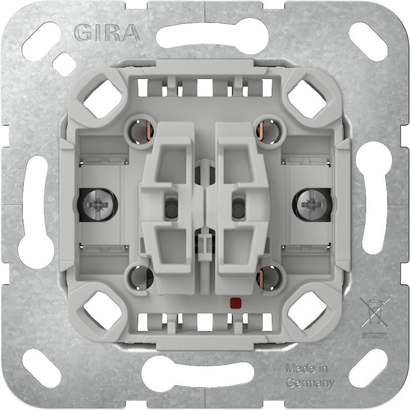 Gira 381500 Wippschalter 10 AX 250 V~ Serienschalter ohne Befestigungskrallen