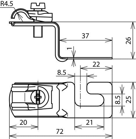 Dehn + Söhne 202 906 Dachleitungshalter Profil 5/8 Dächer