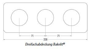 THPG 176423 Dreifachabdeckung Duroplast, weiß