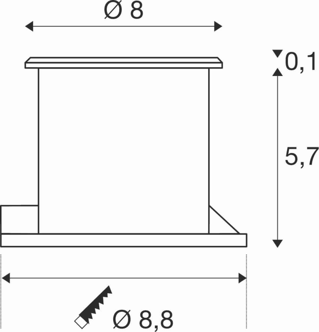 SLV 228412 Bodeneinbaustrahler Lichtpunkt 230V/ mit LED-Modul 4,3W