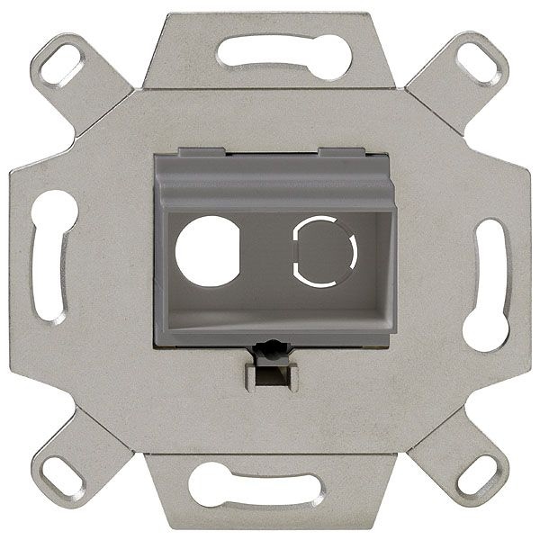 Rutenbeck 228010200 Montageadapter, ST, 2-fach, mausgrau , für TAE-Abdeckungen