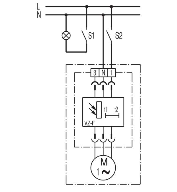 Maico ER 100 F Ventilatoreinsatz mit Lichtsteuerung, 100 m³/h Fördervolumen