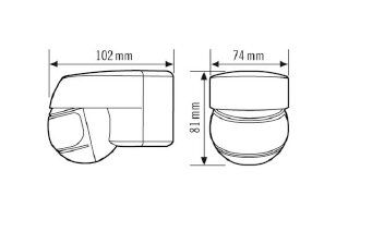 ESYLUX EM10025310 Aussenbewegungsmelder MD 200 weiss