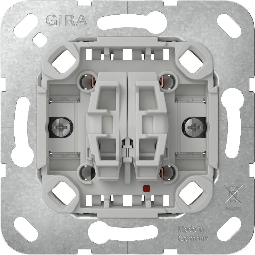 Gira 312500 Tastschalter 10 AX 250 V~ Serienschalter mit Befestigungskrallen