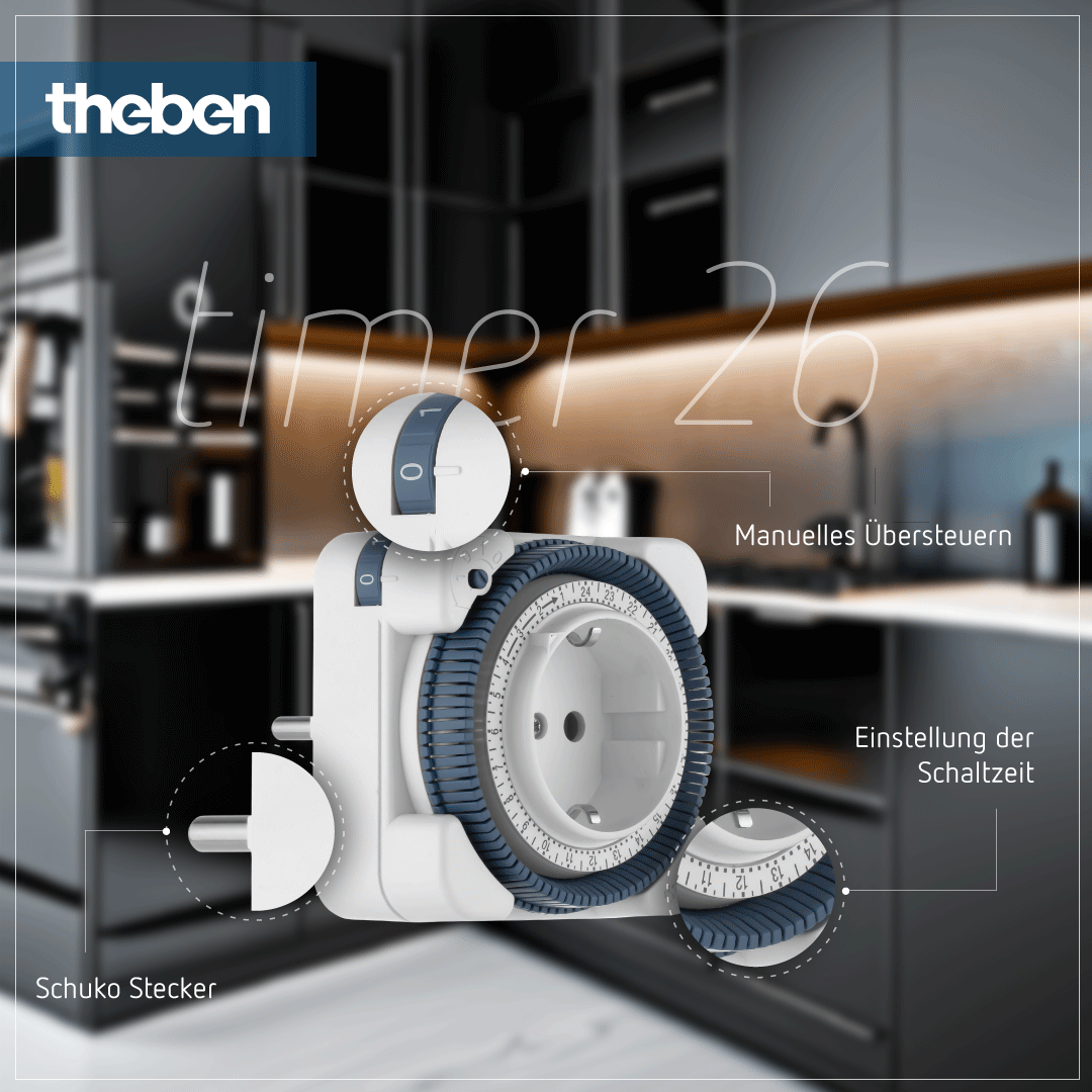 Bedienung der Theben-timer 26: Einfache analoge Steuerung, 1 Kanal, geeignet für Innenräume
