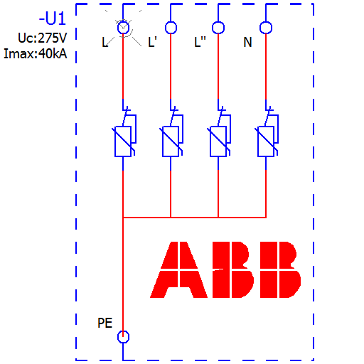 ABB OVR T2 4L 40-275 P QS Überspannungsableiter Typ 2