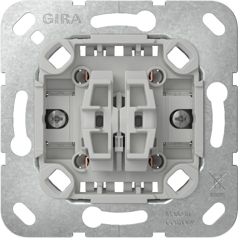 Gira 313900 Wippschalter und -taster 10 A 250 V~ Wechselschalter / Wechseltaster mit Befestigungskrallen