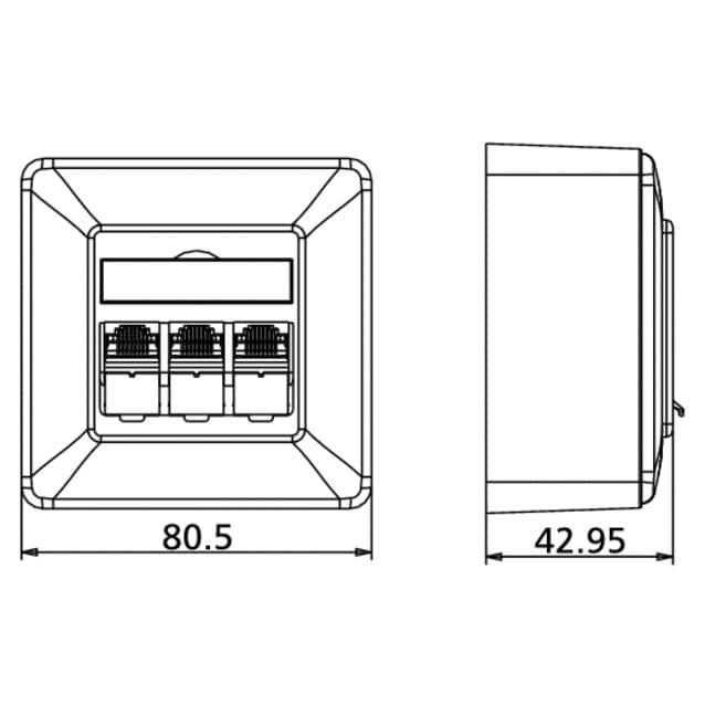 Metz Connect 1309130002-E Netzwerkdose E-DATmodul 3x8(8) Cat.6